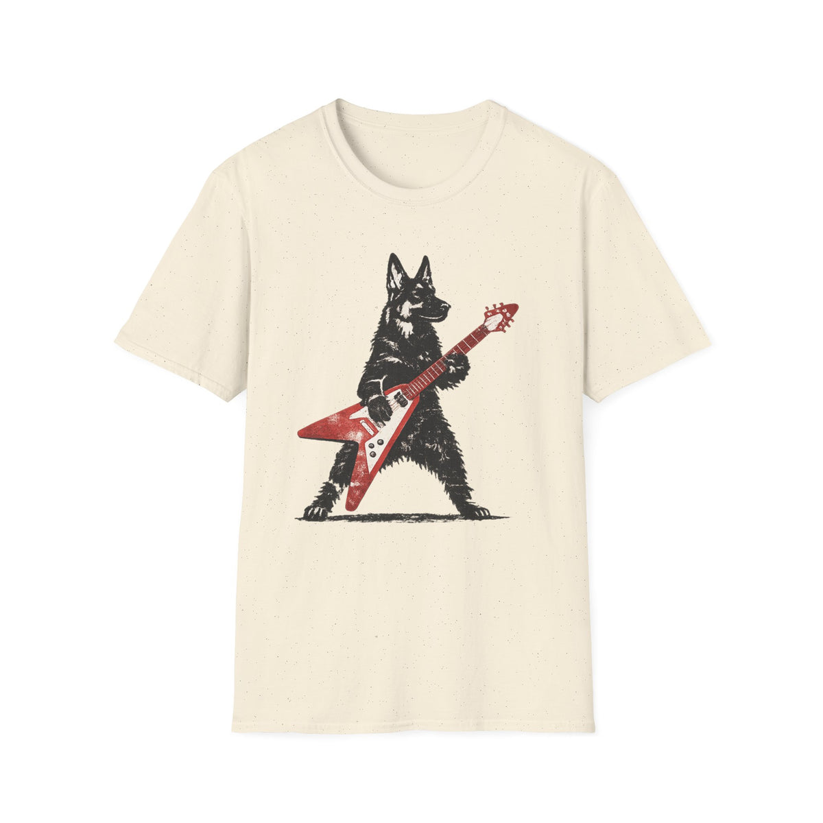 Rocking German Shepherd with Flying V T-Shirt