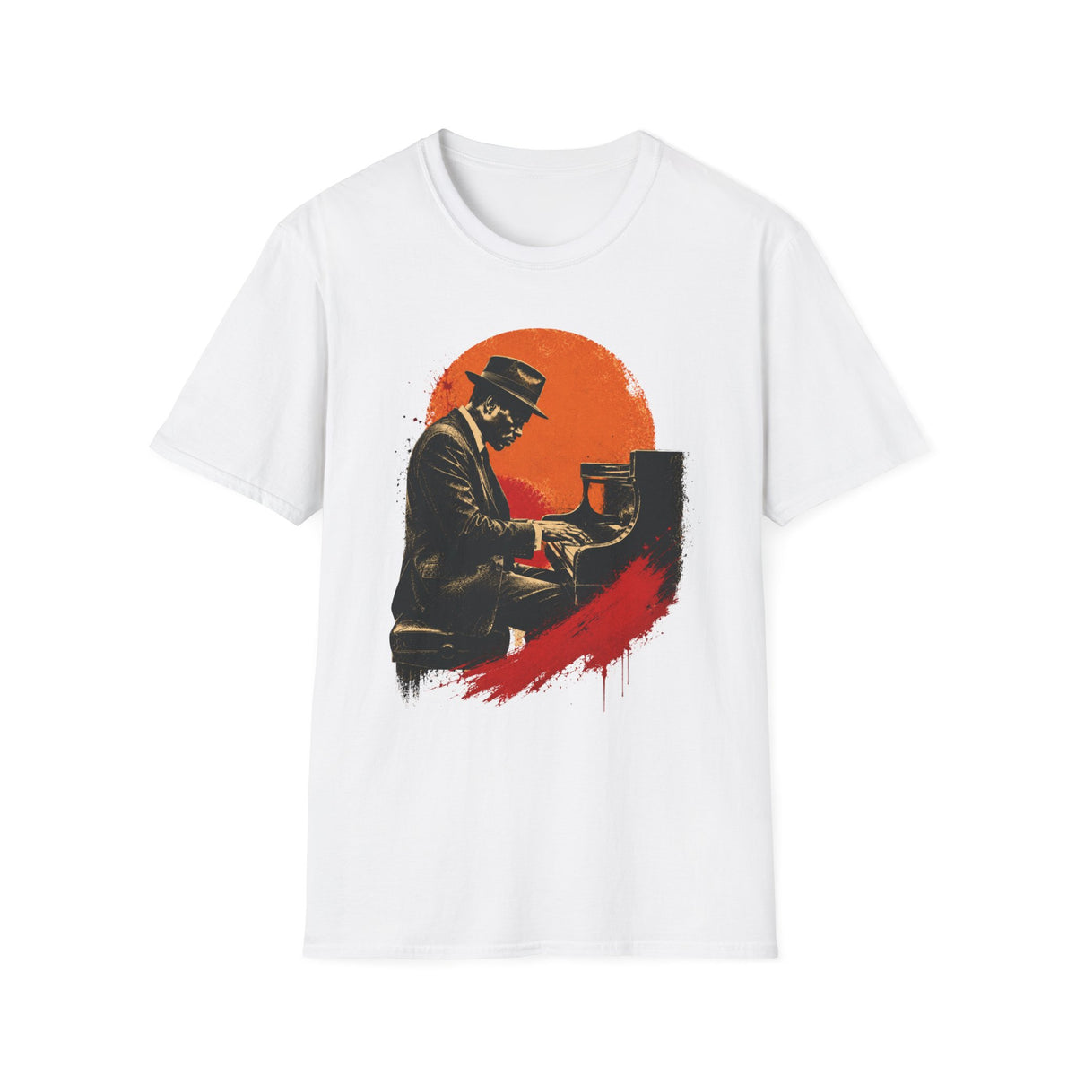 Blues man playing Piano T-Shirt