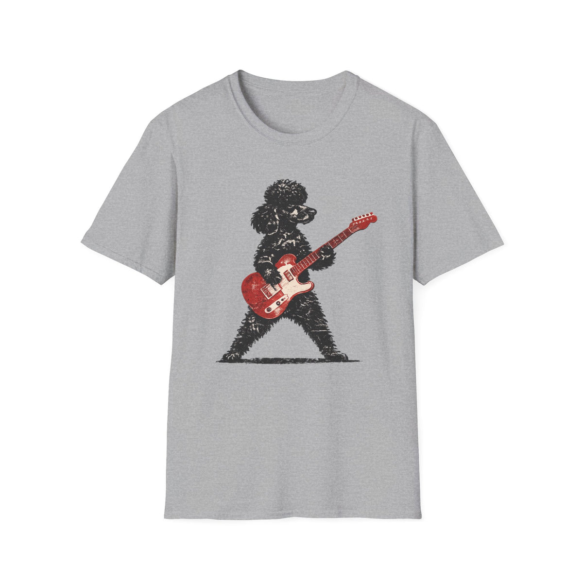 Vintage Rock Poodle with Telecaster T-Shirt
