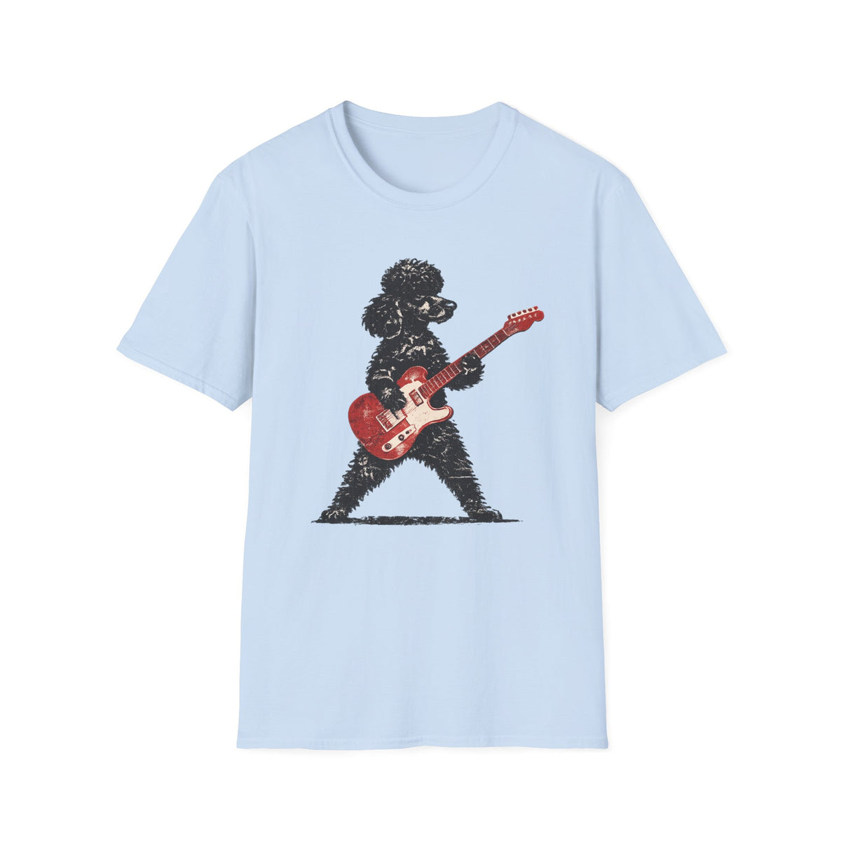 Vintage Rock Poodle with Telecaster T-Shirt