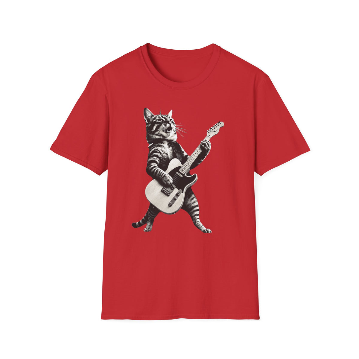 Cat Playing Telecaster T-Shirt