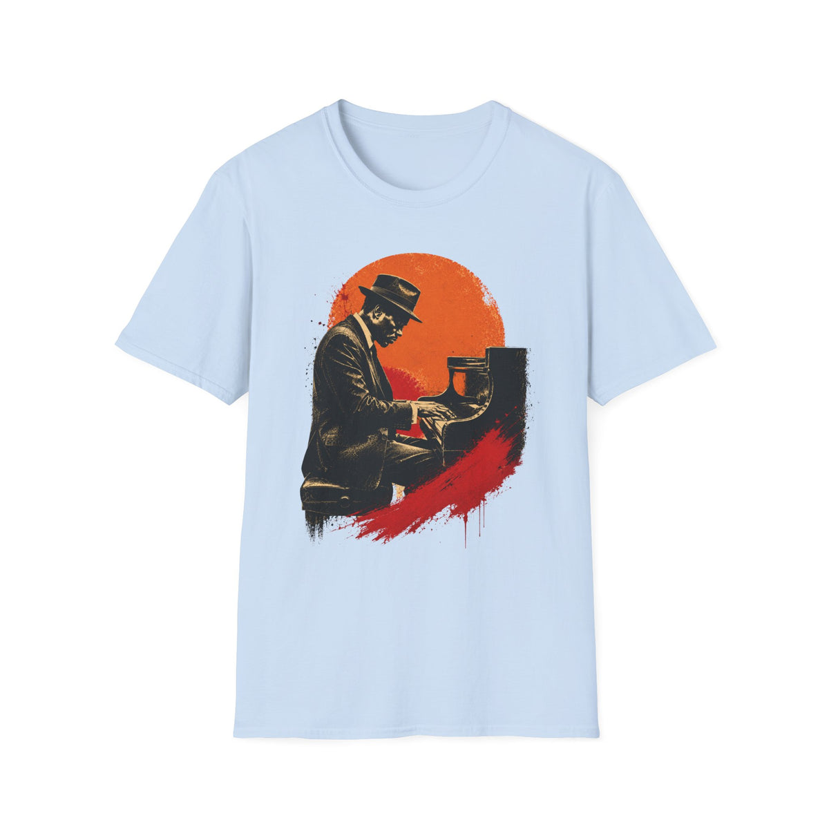 Blues man playing Piano T-Shirt