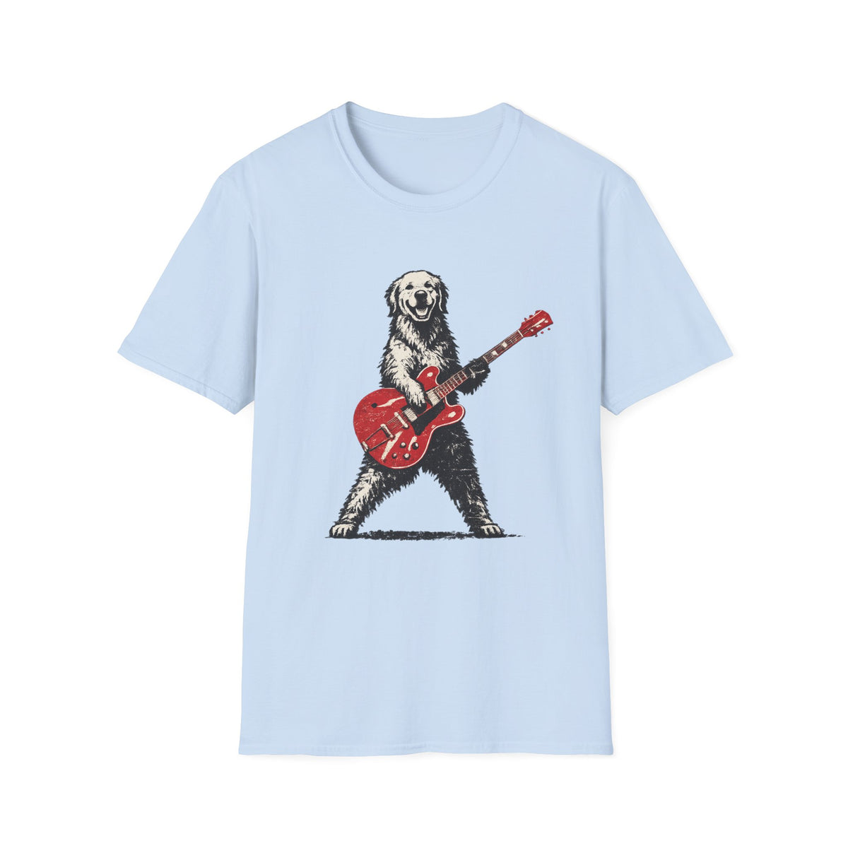 Rocking Golden Retriever Guitarist T-Shirt