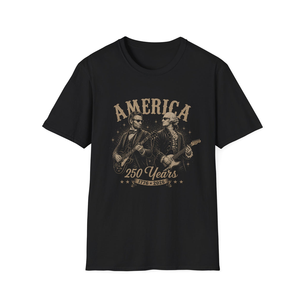 America 250 Years Guitar Players T-Shirt