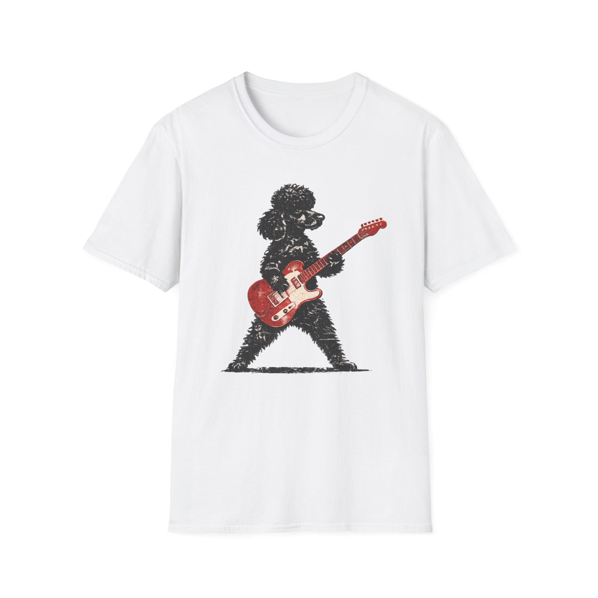 Vintage Rock Poodle with Telecaster T-Shirt