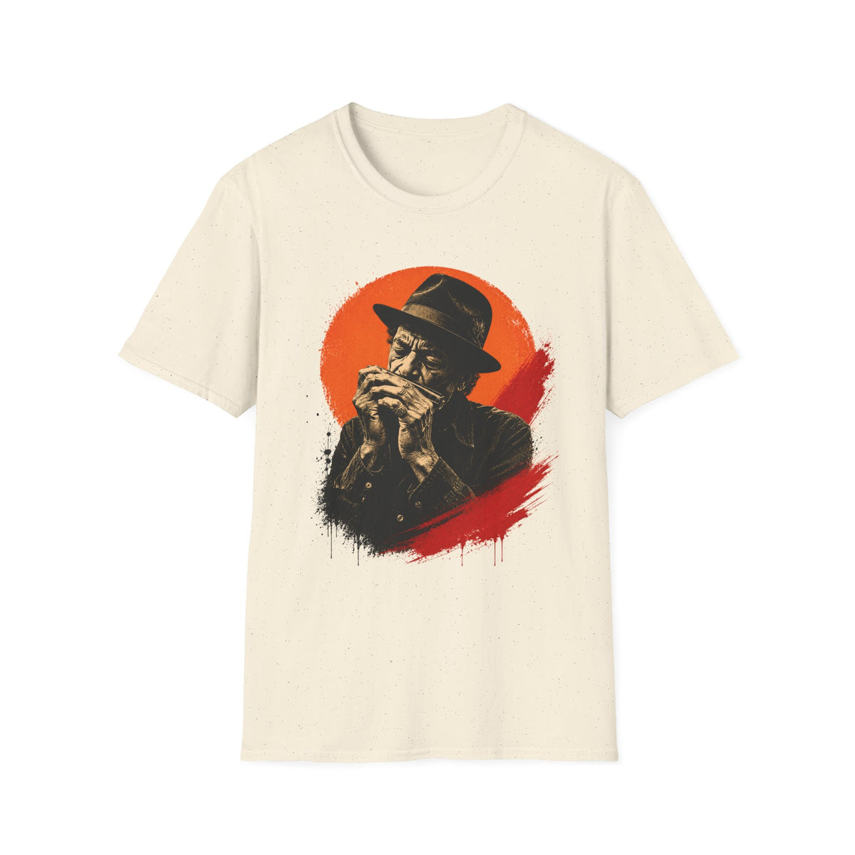 Blues man playing the harmonica T-Shirt