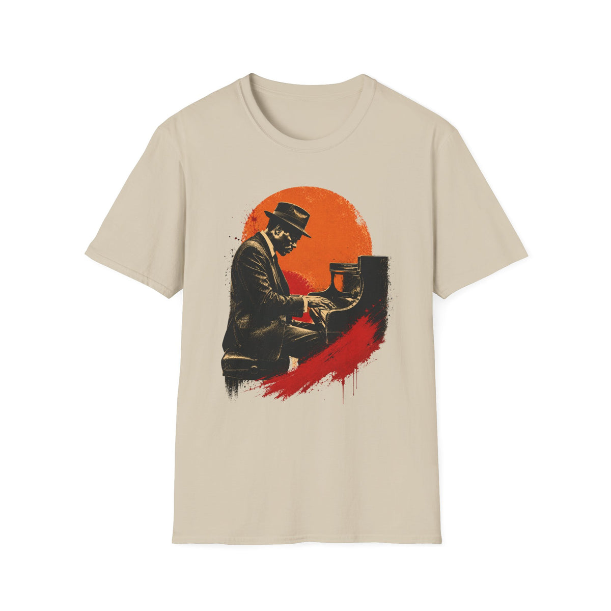 Blues man playing Piano T-Shirt