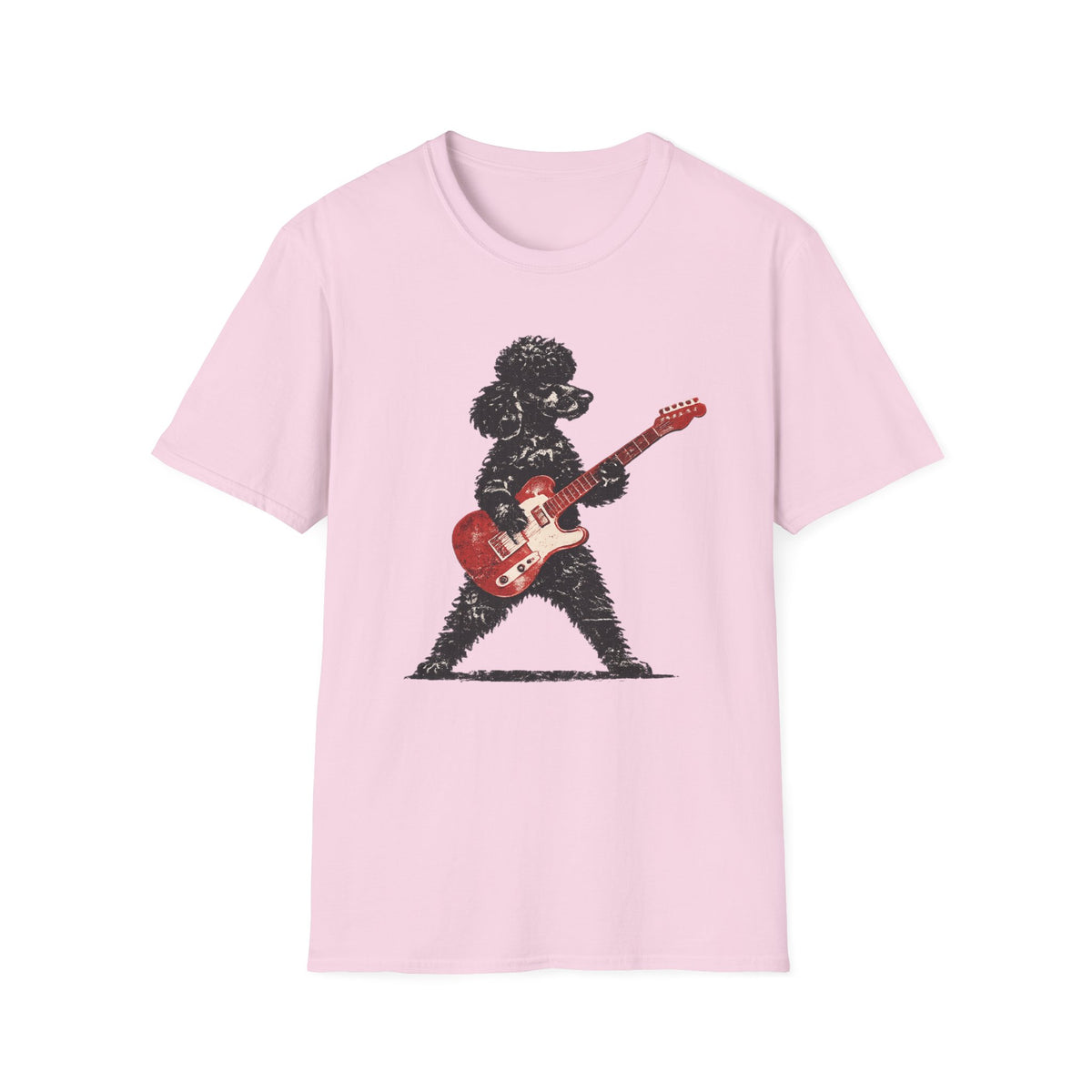 Vintage Rock Poodle with Telecaster T-Shirt