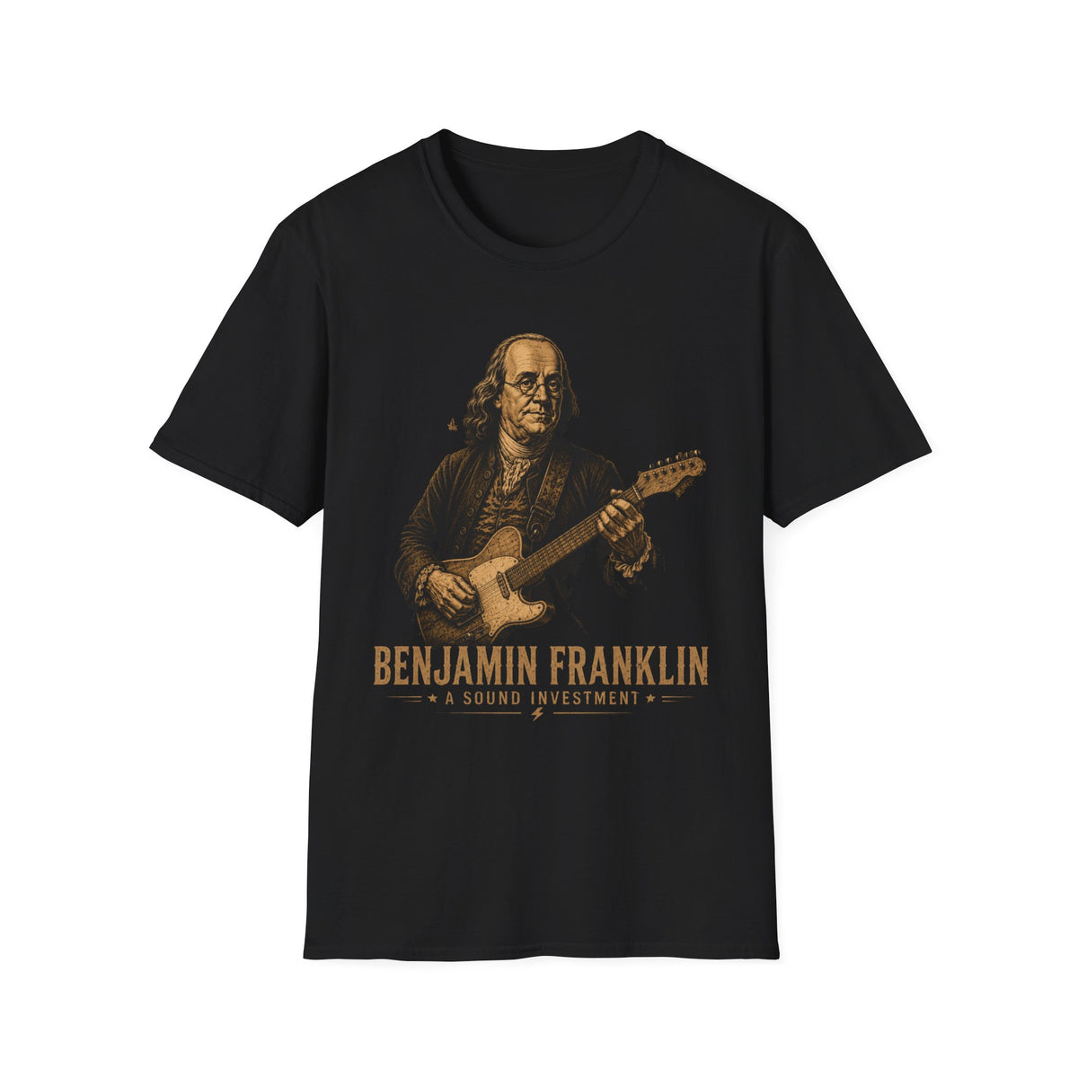 Benjamin Franklin Guitar Player T-Shirt
