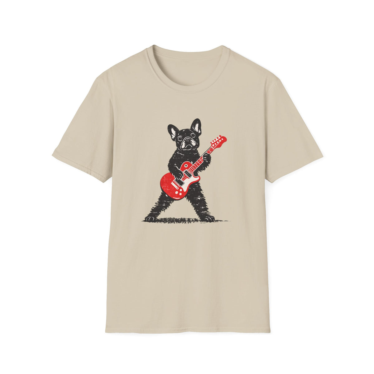 French Bulldog playing electric Guitar T-Shirt