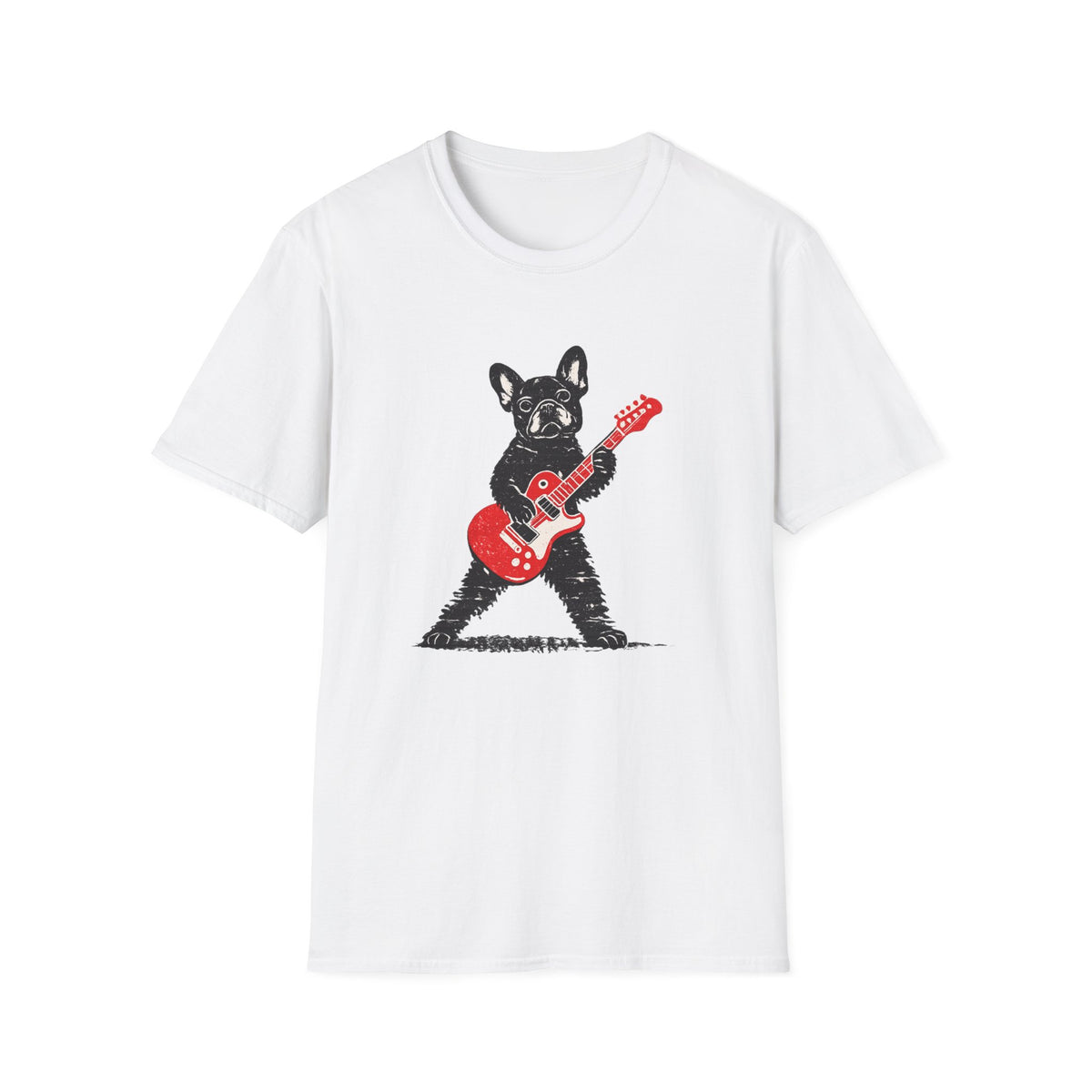 French Bulldog playing electric Guitar T-Shirt
