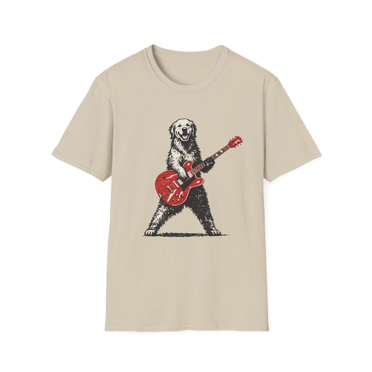 Rocking Golden Retriever Guitarist T-Shirt
