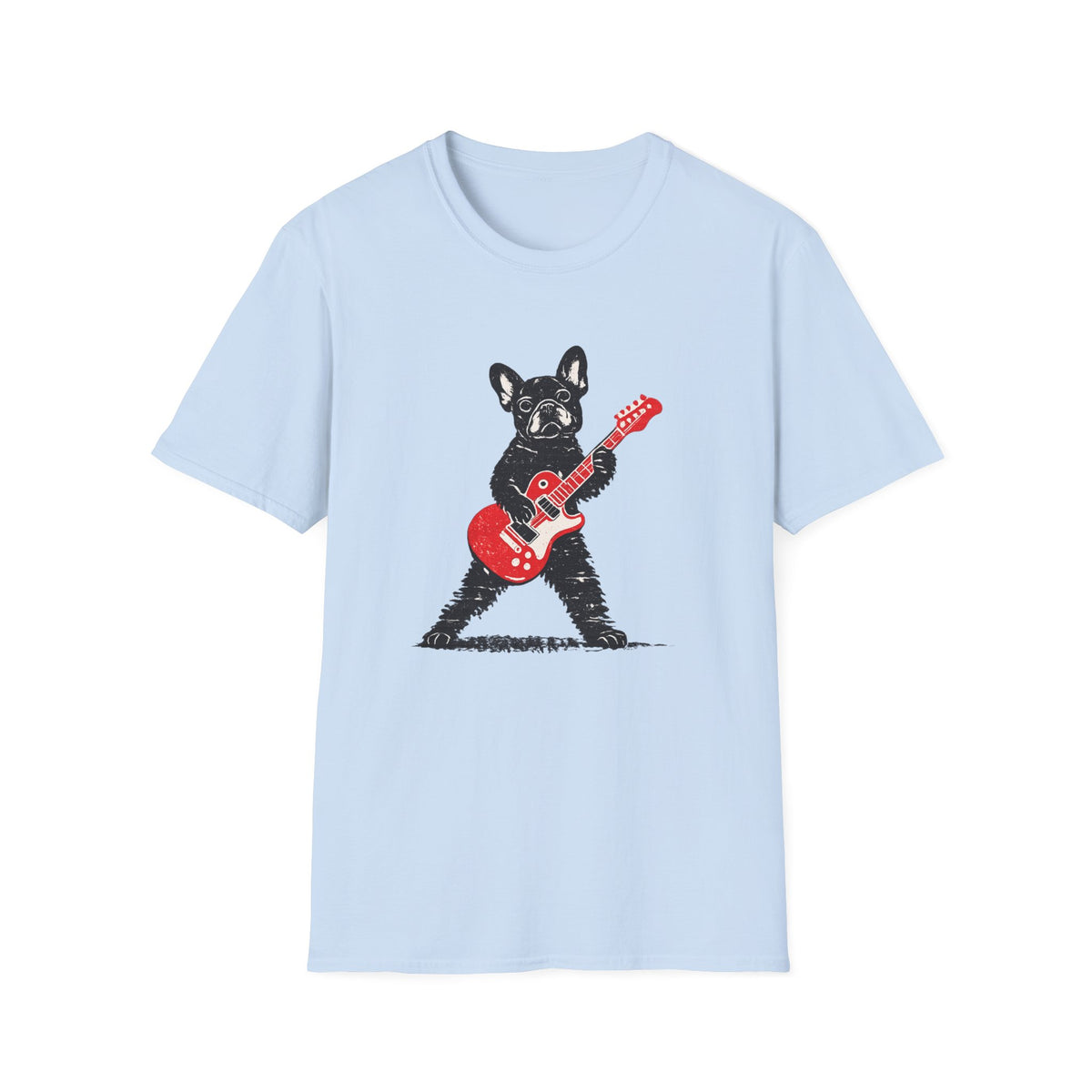 French Bulldog playing electric Guitar T-Shirt
