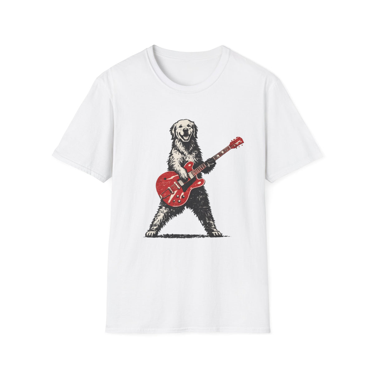 Rocking Golden Retriever Guitarist T-Shirt