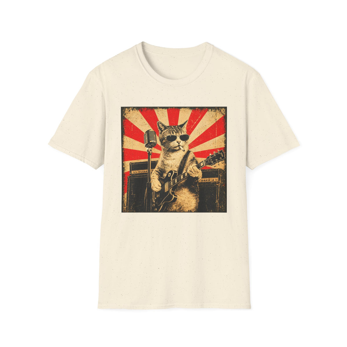 Cool Cat Playing Guitar T-Shirt
