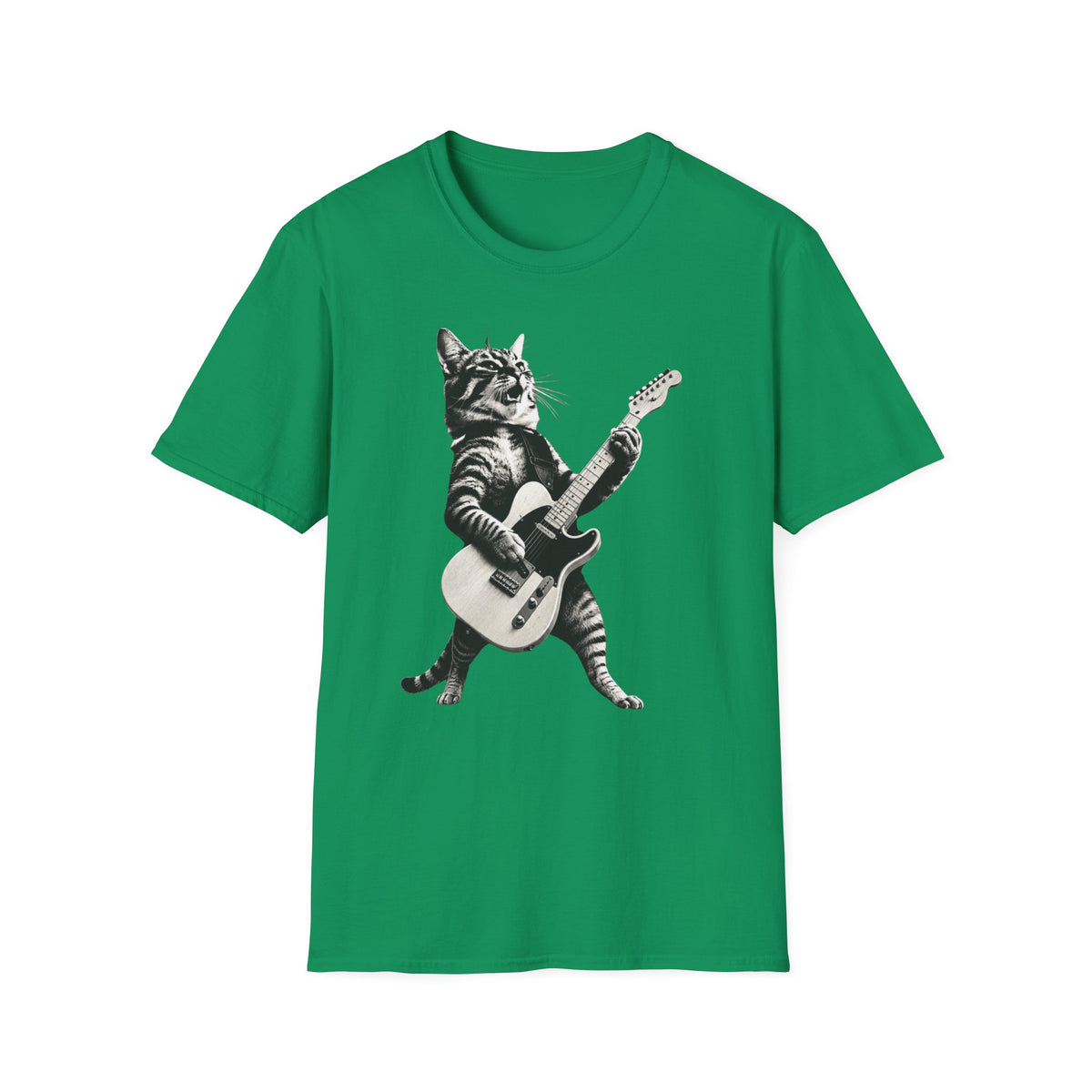 Cat Playing Telecaster T-Shirt