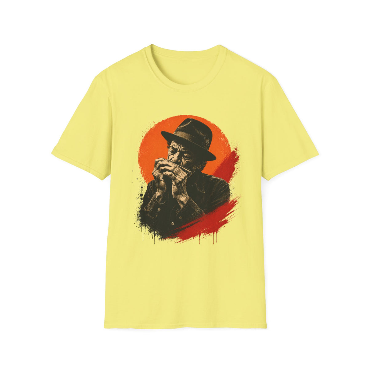 Blues man playing the harmonica T-Shirt