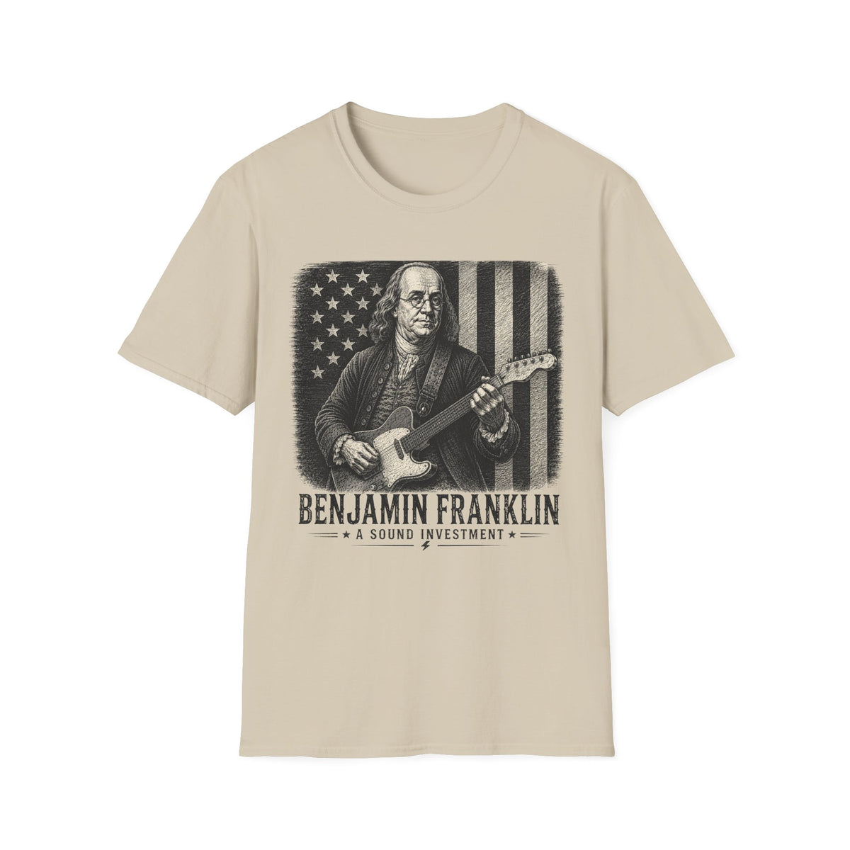 Benjamin Franklin Guitar Player 2 T-Shirt