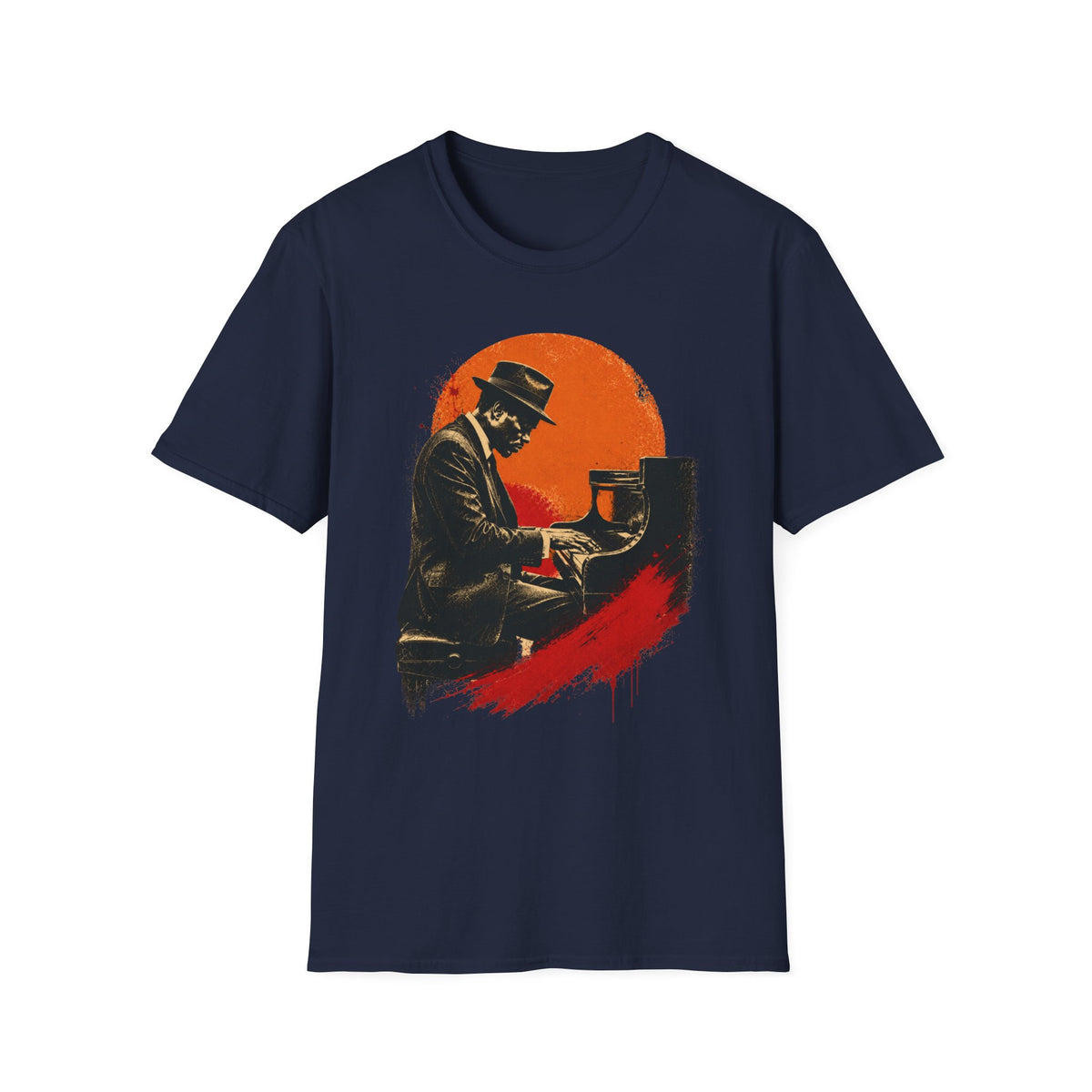 Blues man playing Piano T-Shirt