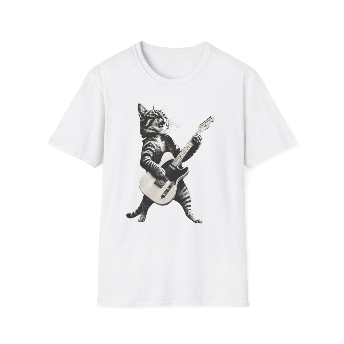 Cat Playing Telecaster T-Shirt