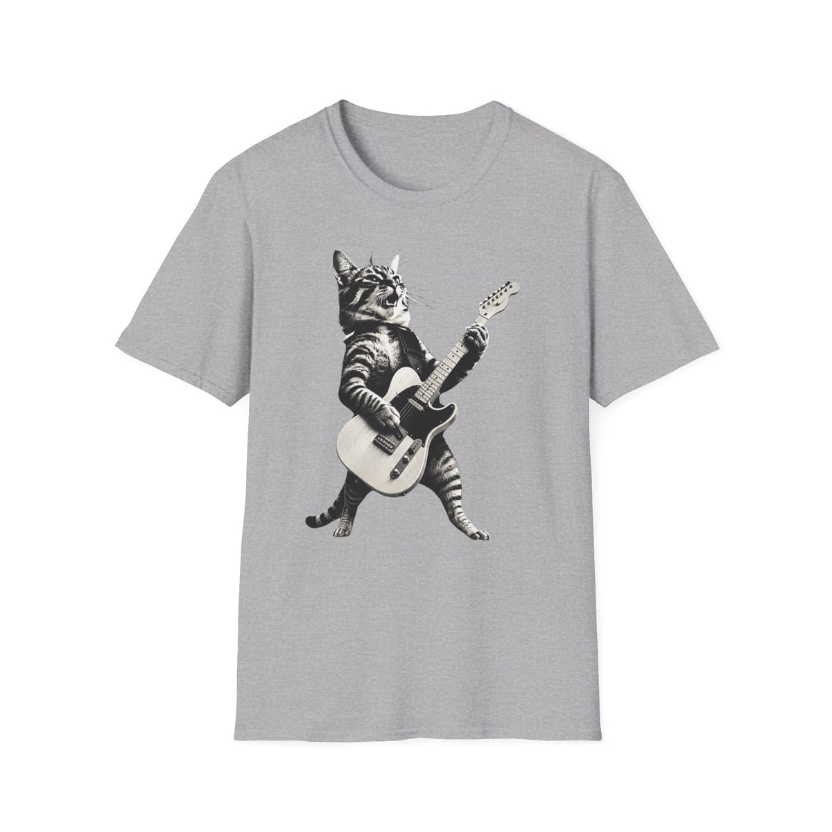 Cat Playing Telecaster T-Shirt