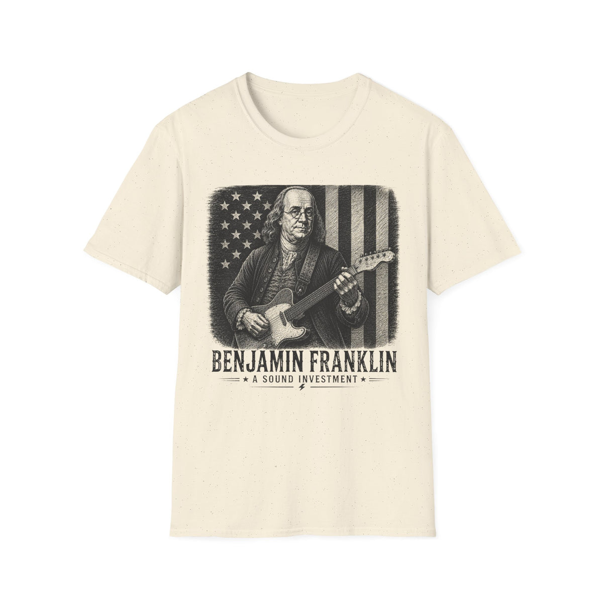 Benjamin Franklin Guitar Player 2 T-Shirt