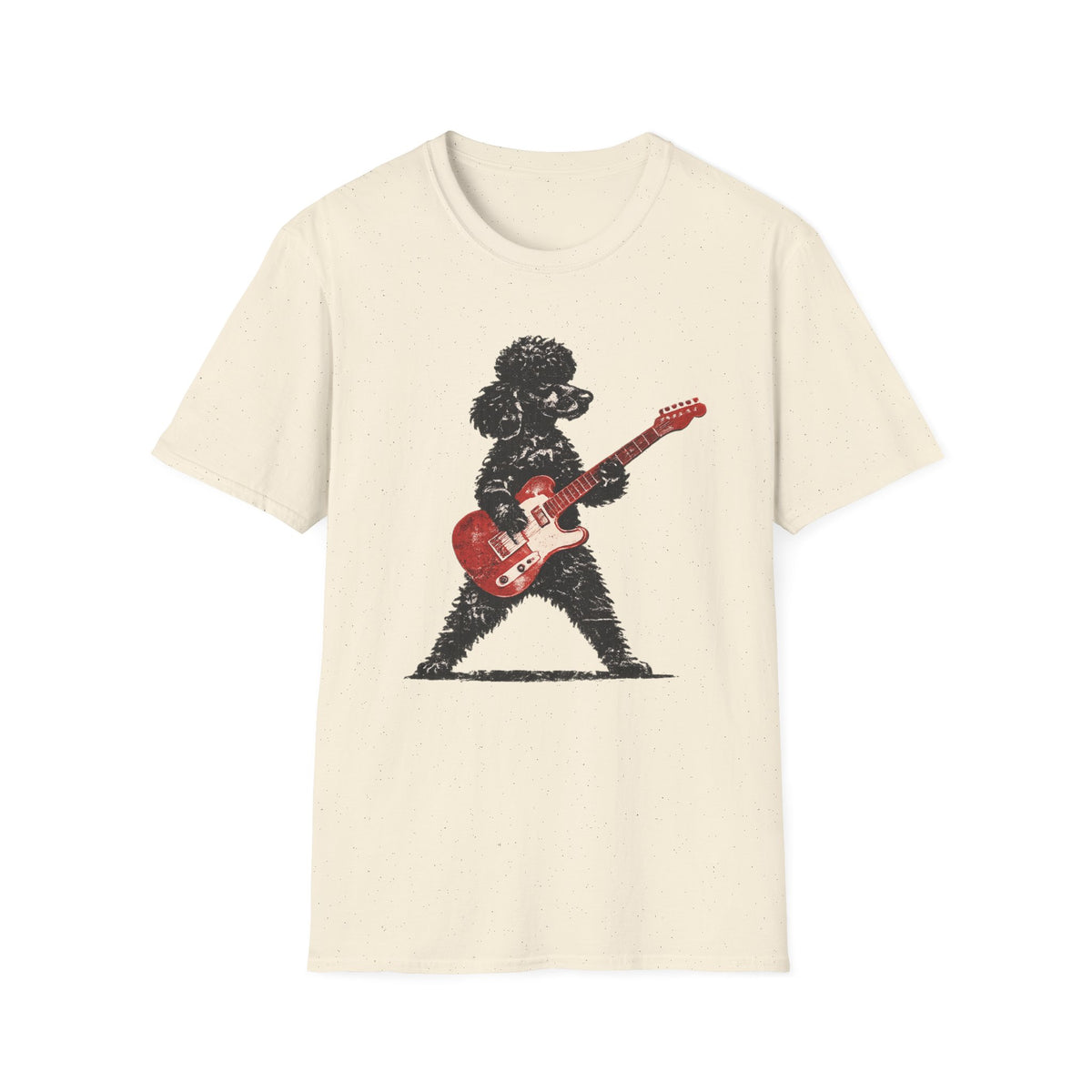 Vintage Rock Poodle with Telecaster T-Shirt
