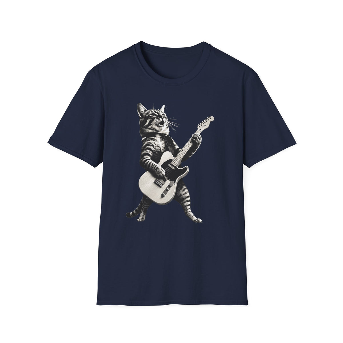 Cat Playing Telecaster T-Shirt