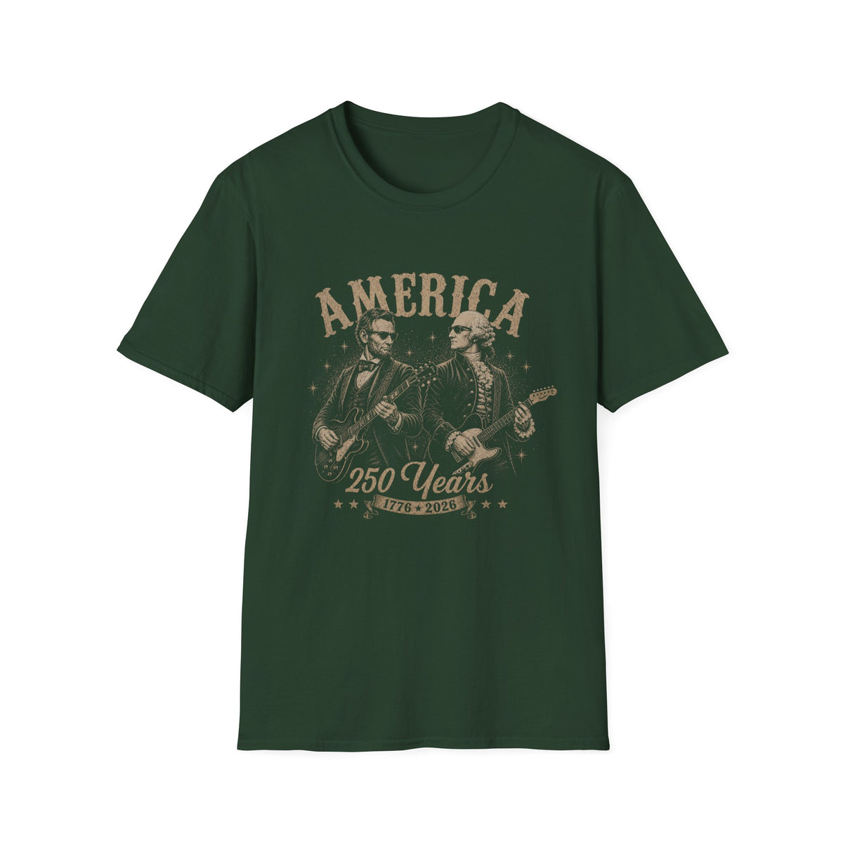 America 250 Years Guitar Players T-Shirt