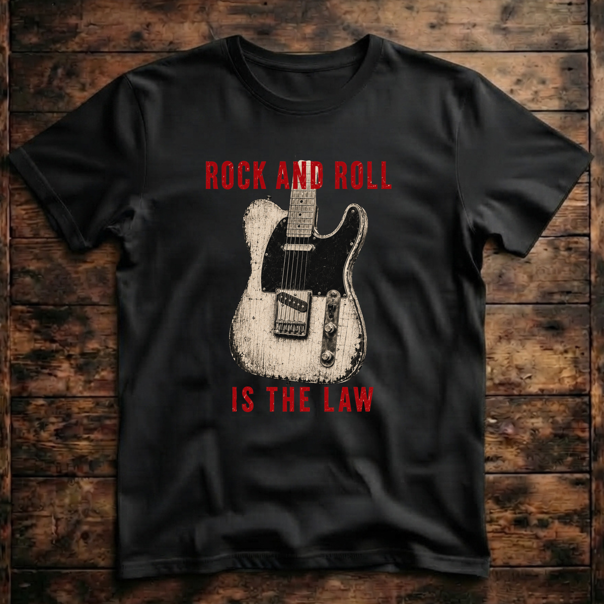 Rock And Roll Is The Law Telecaster T-Shirt