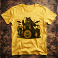 A cool Wolf playing the drums T-Shirt
