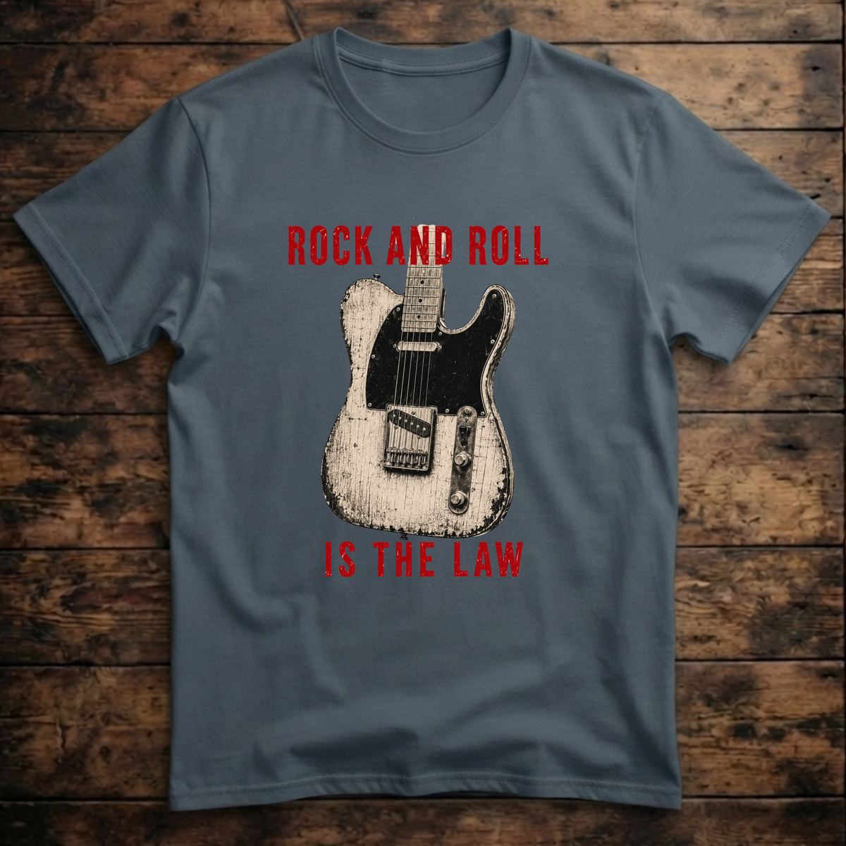 Rock And Roll Is The Law Telecaster T-Shirt