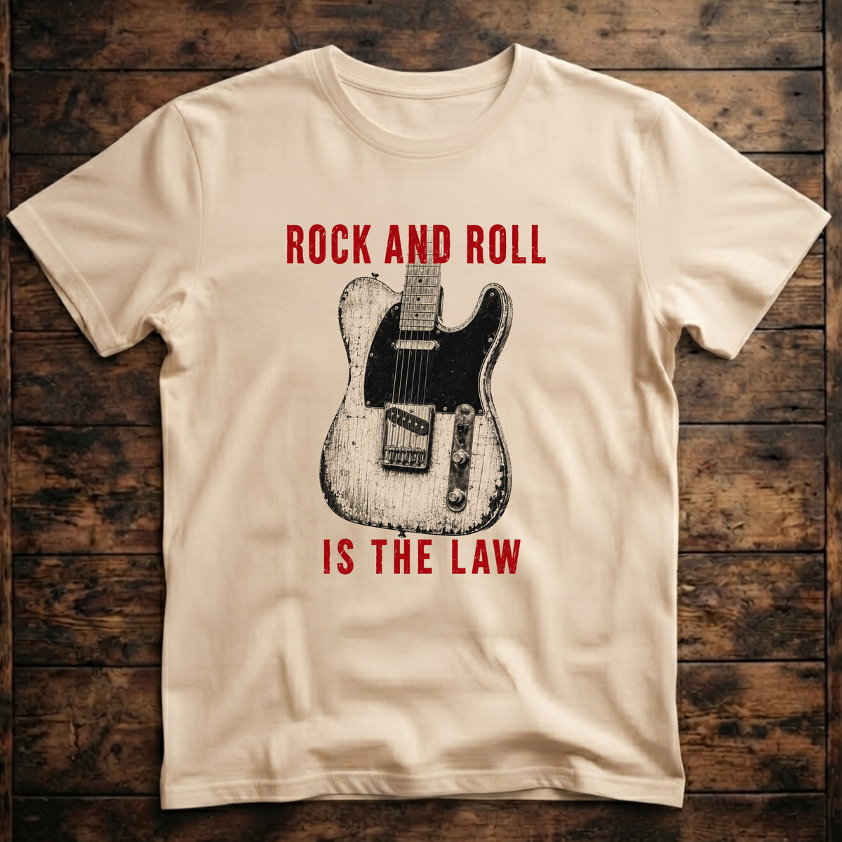 Rock And Roll Is The Law Telecaster T-Shirt
