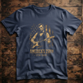 Abraham Lincoln Playing Guitar 4th July 250th Anniversary T-Shirt