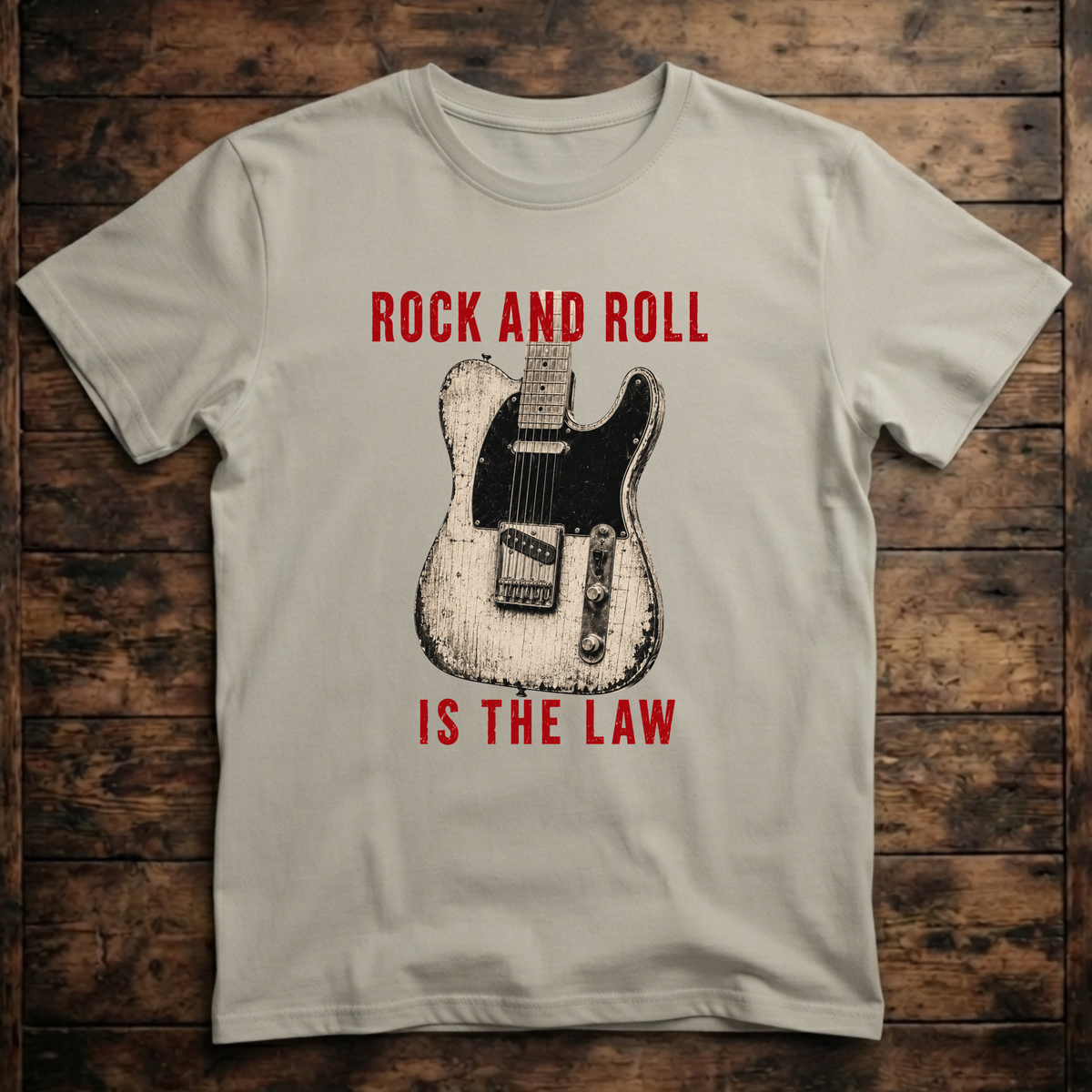 Rock And Roll Is The Law Telecaster T-Shirt