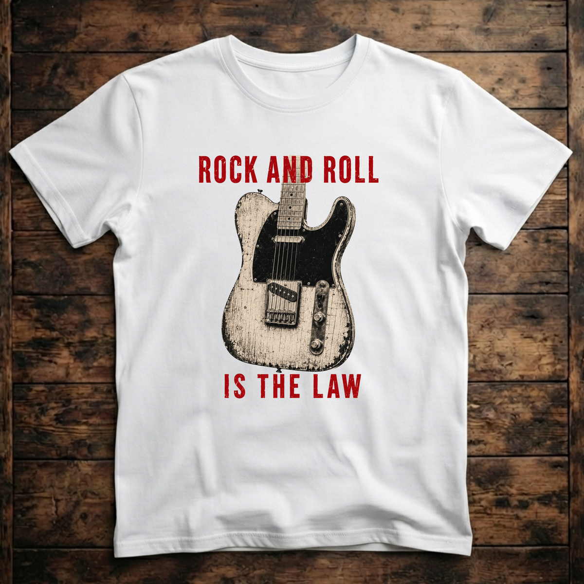 Rock And Roll Is The Law Telecaster T-Shirt