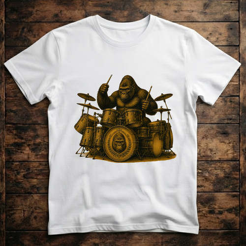 A cool gorilla playing the drums T-Shirt